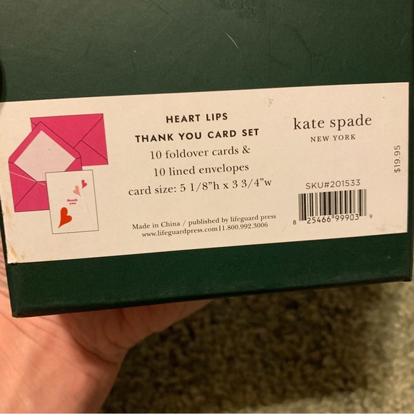 NIB Kate Spade ♠️ stationary set thank you notes 2 ballpoint pens - Picture 3 of 8
